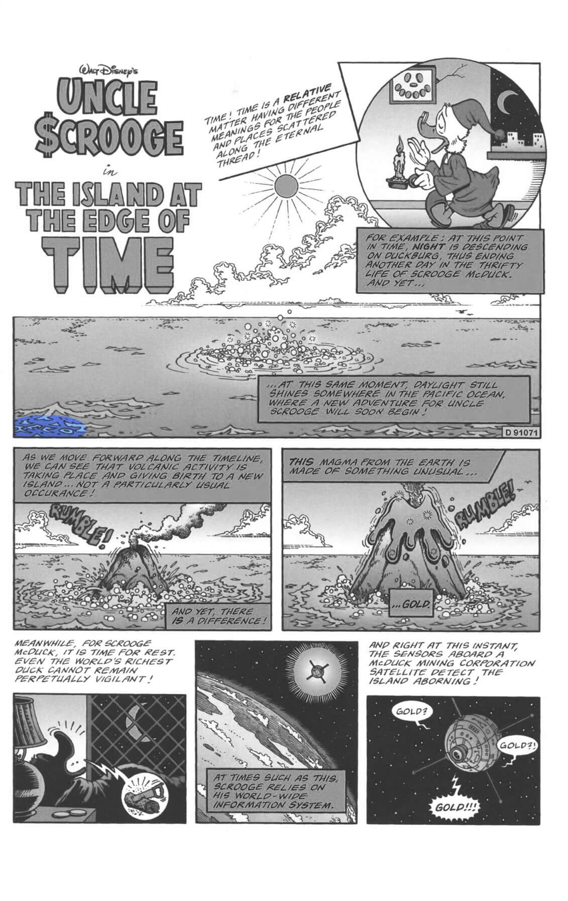 D.U.C.K in The Island at the Edge of Time first page